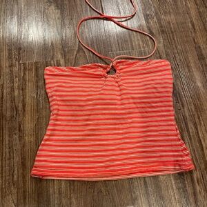 Vibrant Striped Halter Tank Top